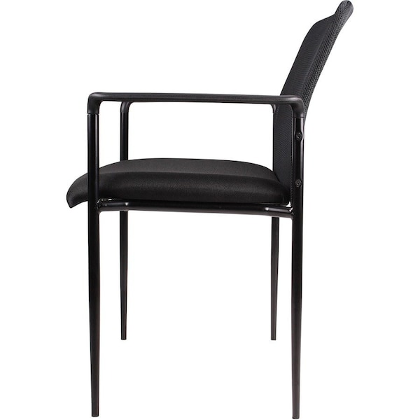 Lorell Reception Side Guest Chair, 23.8 in W 23.5" L 33" H, Mesh Seat LLR69506 - main