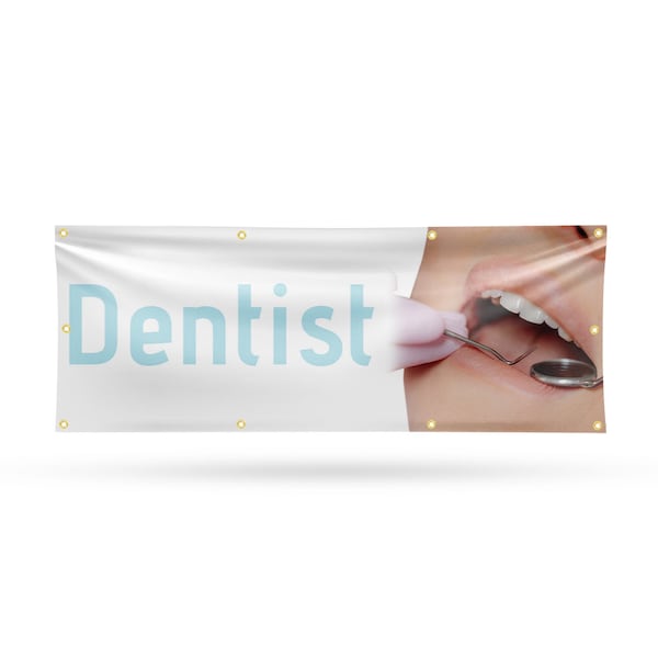 Signmission Dentist, 36 Inch x 96 Inch, Vinyl Banner B-96-30540 - main