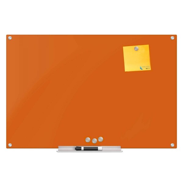 Fab Glass And Mirror Glass Dry Erase Board for Wall - Magnetic Glass Board with Green Surface - Frameless 48in x96in wi MB48x96-SB623 - main