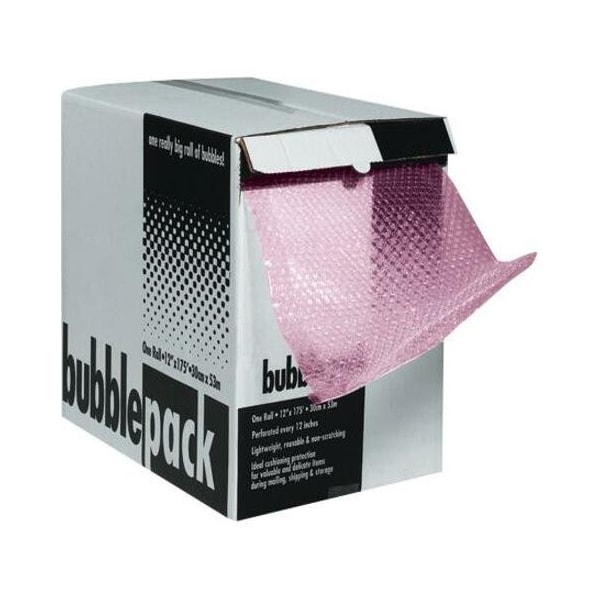 Partners Brand Anti-Static Bubble Dispenser Packs, 3/16" x 12" x 175', Pink, 1/Each BD31612AS - main