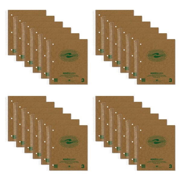 Roaring Spring Recycled 3-Subject Spiral Notebook, PK24 13484CS - main