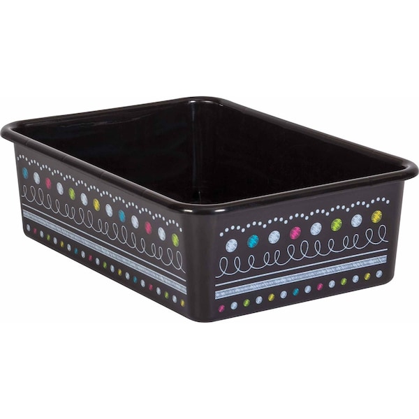 Teacher Created Resources Chalkboard Brights Large Plastic Storage Bin 20901 - main