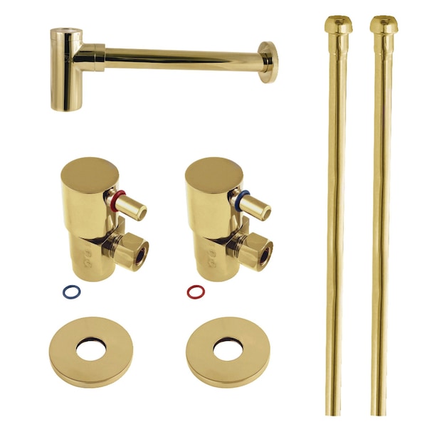 Kingston Brass Plumbing Sink Trim Kit with Bottle Trap, Polished Brass CD43302DLLKB30 - main