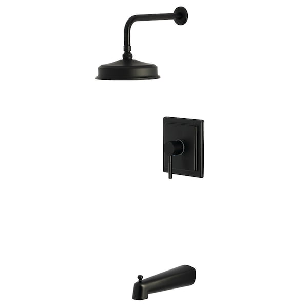 Kingston Brass Single-Handle Pressure Balanced Tub and Shower Faucet, Matte Black KB5890DL - main