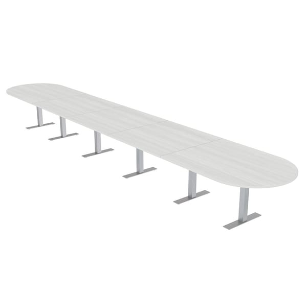 Skutchi Designs 22ft Conference Table With Power Unit | 22 Person Modular Racetrack Meeting Table | Harmony Series HAR-RAC-48X264-T-WA7976-NA - main