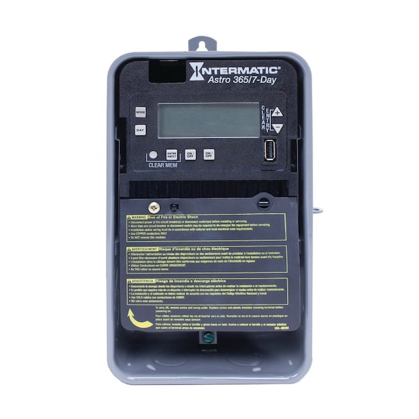 Intermatic Astronomic 7Day/365 Day 2-Circuit Electronic Control 120-277 VAC 2-SPST/DPST Outdoor Metal Enclosure ET2825CR - main