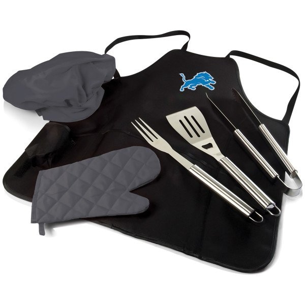 Picnic Time Family Of Brands NFL Detroit Lions - BBQ Apron Tote Pro Grill Set 635-88-179-114-2 - main