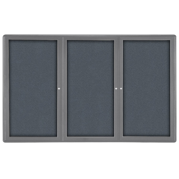 Ghent Enclosed Fabric Bulletin Board 48x72", 3 Door OVG5-F91 - main