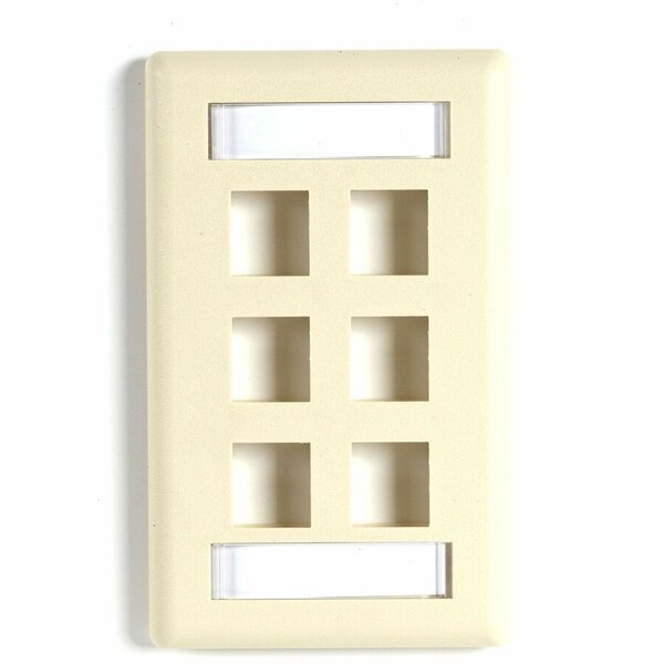 Black Box Gigastation2 Wallplate, 6-Port Single-Ga WPT478 - main