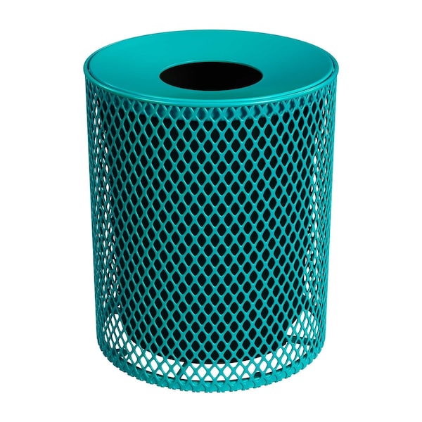 Leisure Craft 32 gal. 9 Gauge Metal Trash Can, Teal 32EXP-TEAL - main
