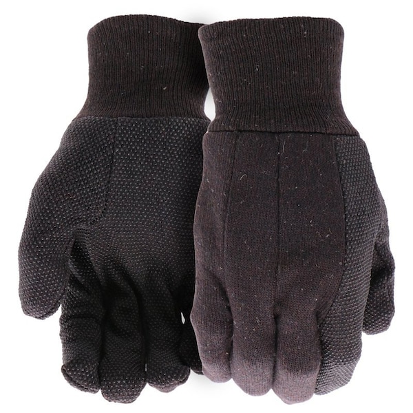 Boss Indoor/Outdoor Work Gloves, Men's, L, 8 to 8-3/8 in L, Straight Thumb, Elastic Knit Wrist Cuff, Jersey B61021-L - main