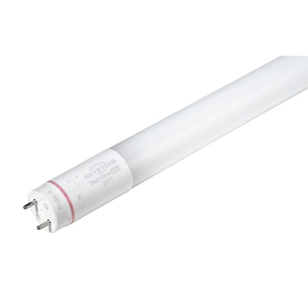 Keystone 14.5W LED T8 Tube, Gen 2, Shatter-Proof Coated Glass Contruction, 4ft, 6500K, 120-277V Input, 25 pcs KT-LED15T8-48GC-865-DX2 /G2 - main
