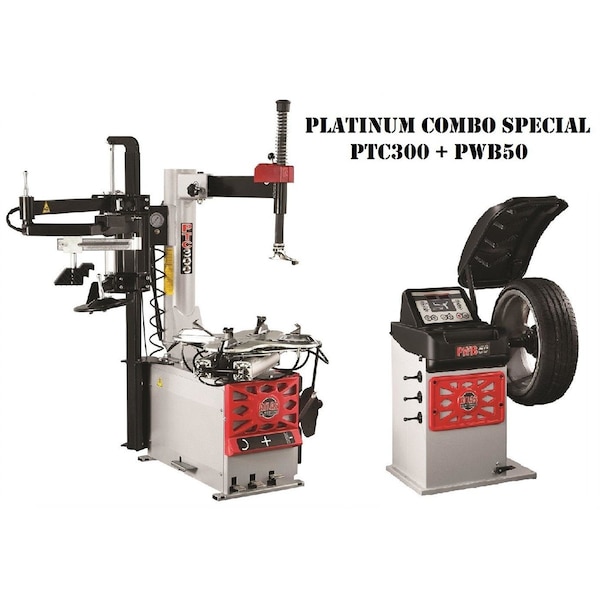 Atlas Automotive Equipment Platinum Ptc300 Tire Changer + Pwb50 Wheel Balancer Combo Package AP-TCWB-COMBO1 - main
