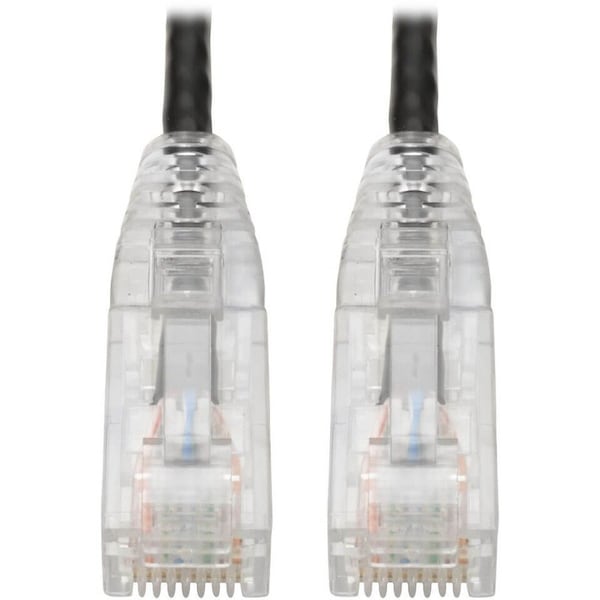Eaton Tripp Lite Series Cat6 Gigabit Snagless Slim UTP Ethernet Cable RJ45 M/M, PoE, Black, 1 ft. N201-S01-BK - main