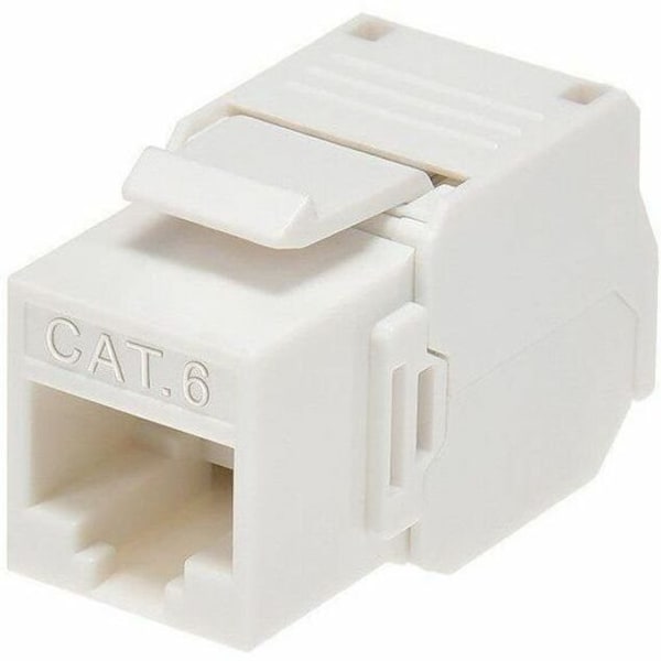 Monoprice Cat6 Rj, 45 Toolless 180, D Keystone, White 15656 - main