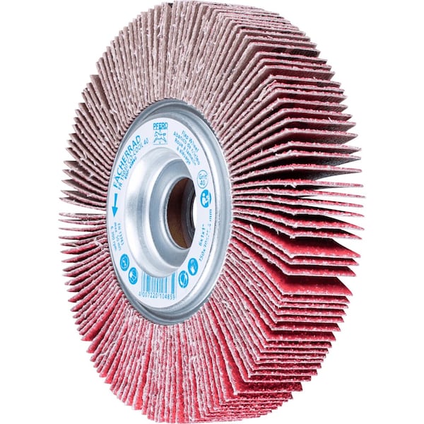 Pferd 6'' x 1'' Unmounted Flap Wheel - 1'' A.H. - Ceramic Oxide - 40 Grit 45840 - main