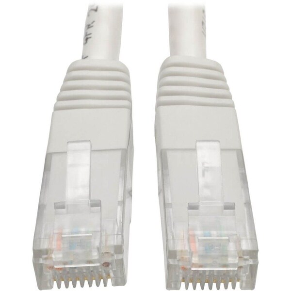 Eaton Tripp Lite Series Cat6 Gigabit Molded UTP Ethernet Cable RJ45 M/M, PoE, White, 10 ft. 3.05 m N200-010-WH - main