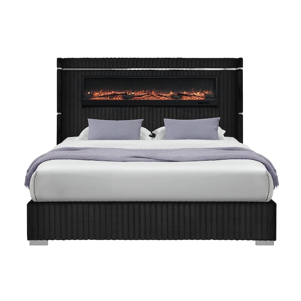 Global Furniture Usa Contemporary 2215 Black King Bed 2215-BLACK-KB-N - main