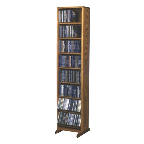Wood Shed Cdracks Solid Oak Dowel Cabinet for CD s Capacity 208 CD s Honey Oak Finish 806-12 - main