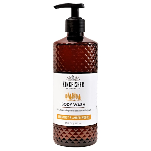 Kingfisher Grooming Co Men's Body Wash, Bergamot and Amber Woods, 18 oz ST3246-VM - main