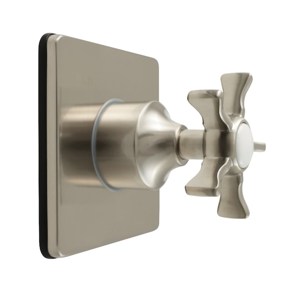 Kingston Brass Single-Handle Three-Way Diverter Valve with Square Trim Kit, Brushed Nickel KS3048NX - main