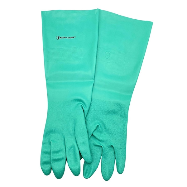 Nitri-Clean Green Nitrile Dishwashing Gloves, 18 in, 22 Mil, Enhanced Grip, Food Safe, Sizes S-XL N-519-S - main