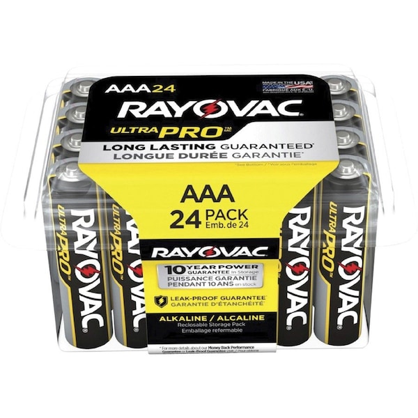 Rayovac BATTERY, AAA, 24/PK, 12PK ALAAA24PPJ - main