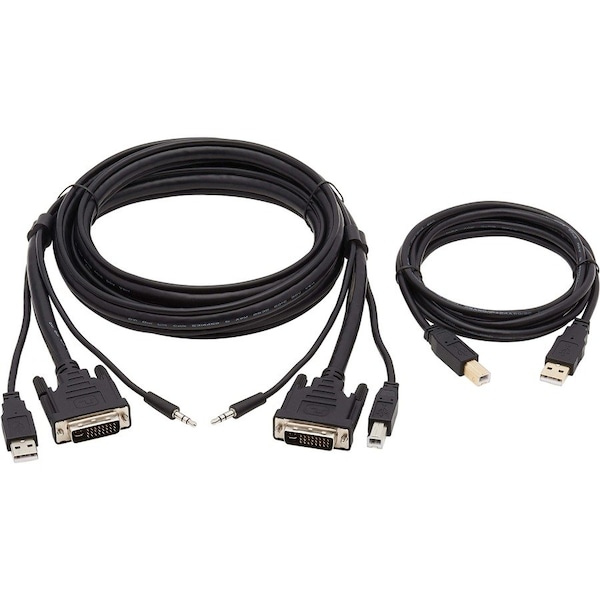 Eaton EATON Tripp Lite Series DVI KVM Cable Kit - DVI, USB, 3.5 mm Audio 3xM/3xM + USB M/M, 6 ft. 1.83 m P784-006-U - main