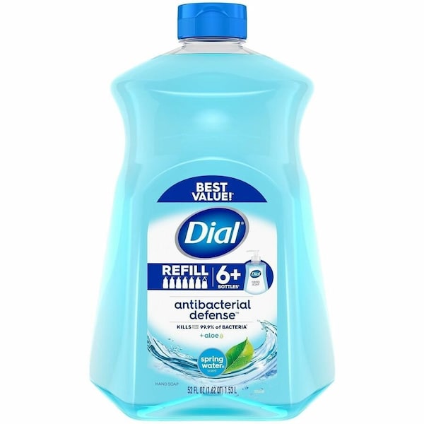 Dial Antibacterial Defense Liquid Hand Soap - Spring Water Scent - 1.63 quart - Pump Dispenser 2896064 - main
