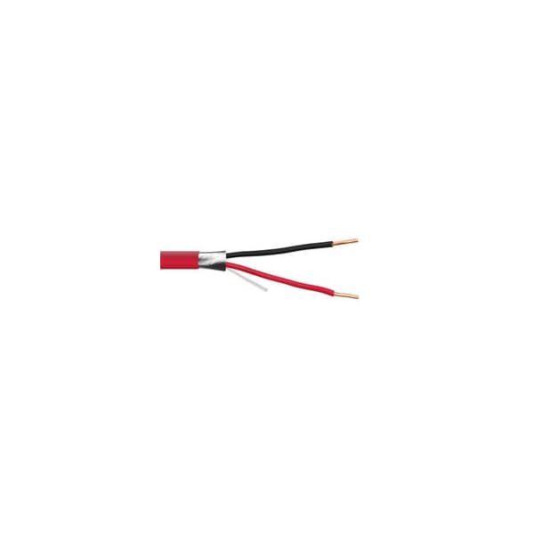 Cable Wholesale Shielded Fire Alarm / Security Cable, Red, 14/2 (14 AWG 2 Conductor), Solid, FPLR, Spool, 1000 foot 10F7-52713NH - main