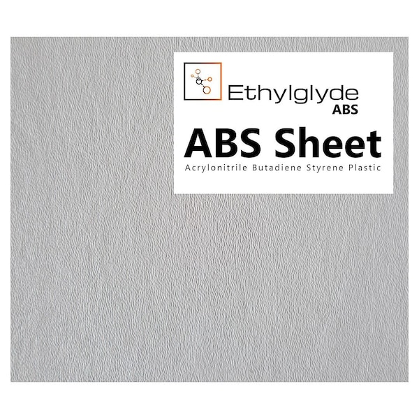 Ethylglyde 12''X18'', 1/8'' Thick, White ABS Sheets. Sizes Nominal Cut +/-1/8'', 3PK 3ABSWHTNM1218_3P - main