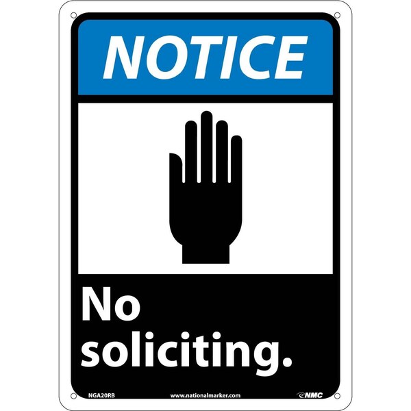 Nmc Notice No Soliciting Sign, NGA20RB NGA20RB - main