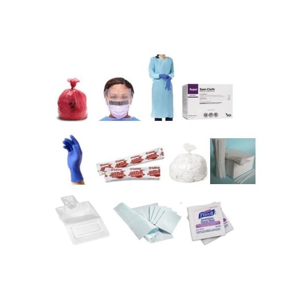 Medline Deluxe Biohazard Spill Kit, 6PK MPH17CD410 - main