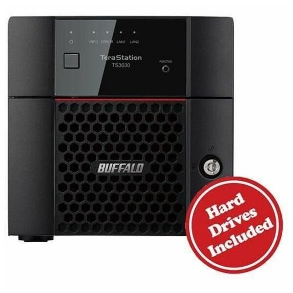 Buffalo BUFFALO TeraStation 3230DN 2-Bay Secure SMB Desktop NAS 16TB (2x8TB) with Hard Drives Included TS3230DN1602 - main