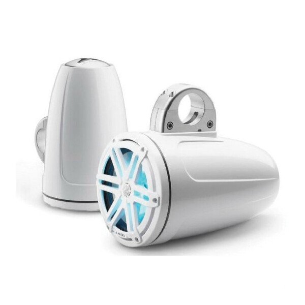 Jl Audio 7.7in Tower Speakers, Gloss Wht Encl., Gls Wht Sport Grille, RGB LED, 93539, 010-03270-00, 2PK 93539/010-03270-00 - main