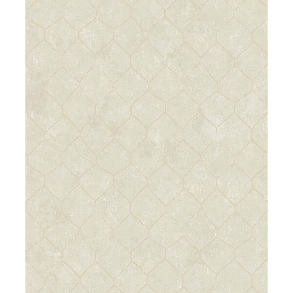 A-Street Prints Rauta Pearl Hexagon Tile Wallpaper 4105-86652 - main