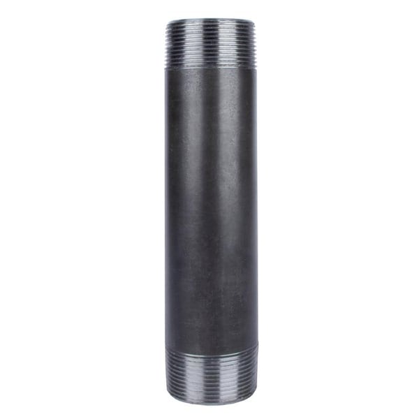 Stz Industries 1-1/2 in. MIP each X 1-1/2 in. D MIP Black Steel 8 in. L Nipple 302U112X8 - main