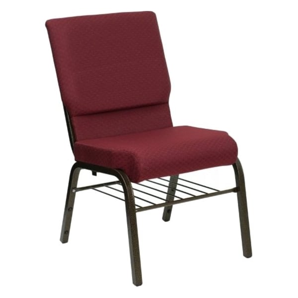 Flash Furniture Fabric Church Chair w/Book Pouch, Brgundy XU-CH-60096-BYXY56-BAS-GG - main
