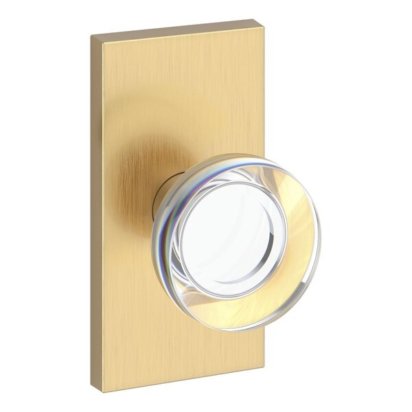 Baldwin Half Dummy Contemporary Crystal Knob and Contemporary 5in Rose Lifetime Satin Brass Finish HDCCYCFR044 - main