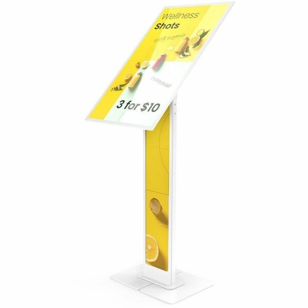 Compulocks BRANDABLE FLOOR STAND FOR THE SAMSUNG E-PAPER SMART SIGNAGE - WHITE 140W200LBPW - main