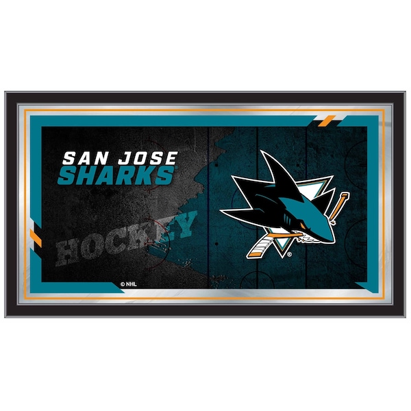 Holland Bar Stool Co San Jose Sharks 15" x 26" Hockey Collector Mirror by Holland Bar Stool Company MColSJShar - main