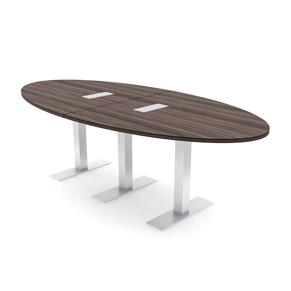 Skutchi Designs 6 Person Conference Table With Power Unit | 8' Oval Table | Harmony Series HAR-OVL-48X96-T-H3041-ESIL - main