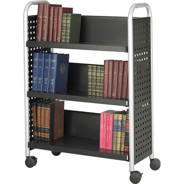 Safco Book Cart, Single-Sided, Black 5336BL - main