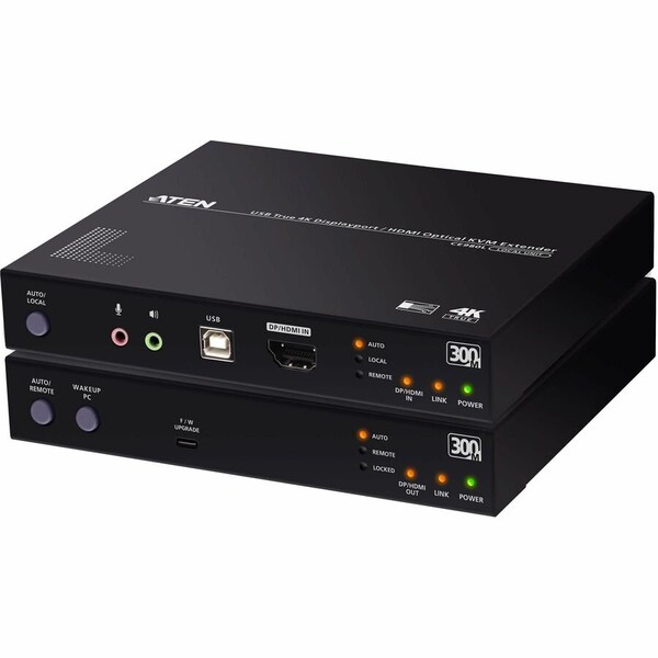 Aten USB TRUE 4K DISPLAYPORT/HDMI OPTICAL KVM - TRUE 4K UP TO 300M OVER FIBER CE980 - main