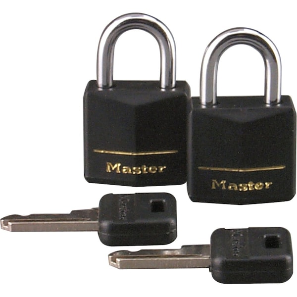 Master Lock Keyed Alike, 1/4 in W, 2 PK 121T - main