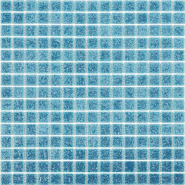 Apollo Tile Dune 12 in. x 12 in. Glossy Blue-Green Glass Mosaic Wall and Floor Tile 20 sq. ft./case, 20PK APLSA88GN404A - main