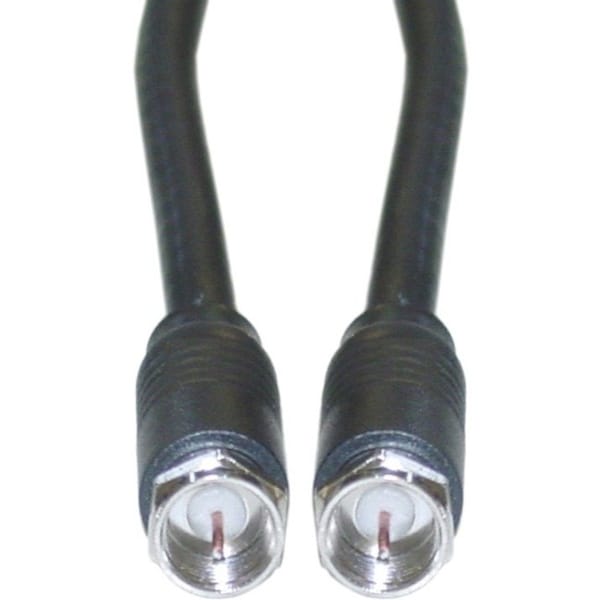 Cable Wholesale F-pin RG6 Coaxial Cable, Black, F-pin Male, 100 foot 10X4-011HD - main