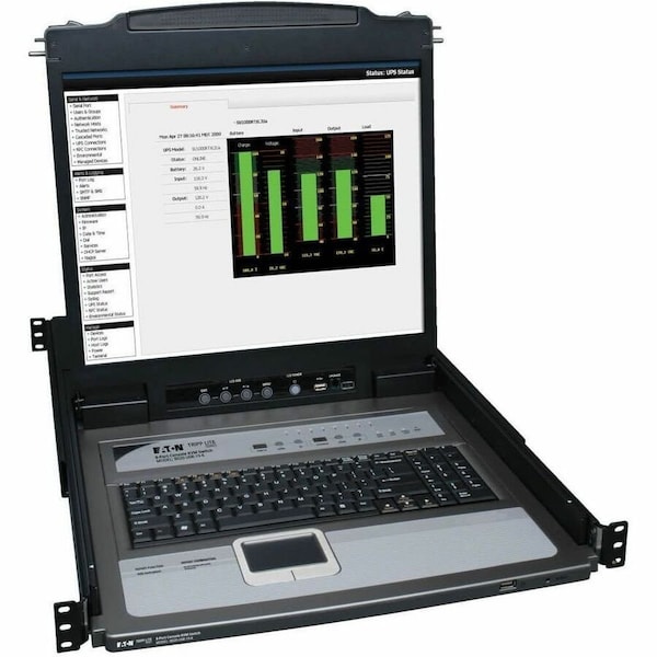 Eaton EATON Tripp Lite Series NetDirector 8-Port 1U Rack-Mount Console KVM Switch with 19-in. LCD + 8 B020-U08-19-K - main