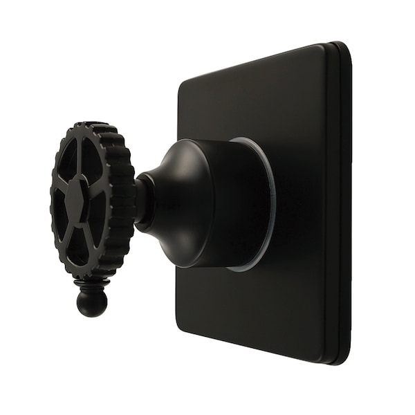 Kingston Brass Single-Handle Six-Way Diverter Valve with Square Trim Kit, Matte Black KS4040CG - main