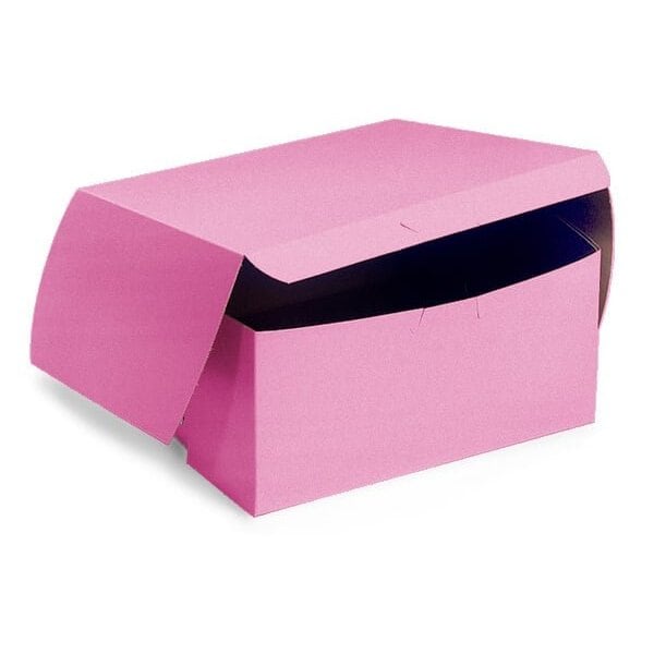 Nashville Wraps 7x7x4 Pink Bakery Cake Boxes, 1-piece Lock Corner, 200PK BBPK774 - main